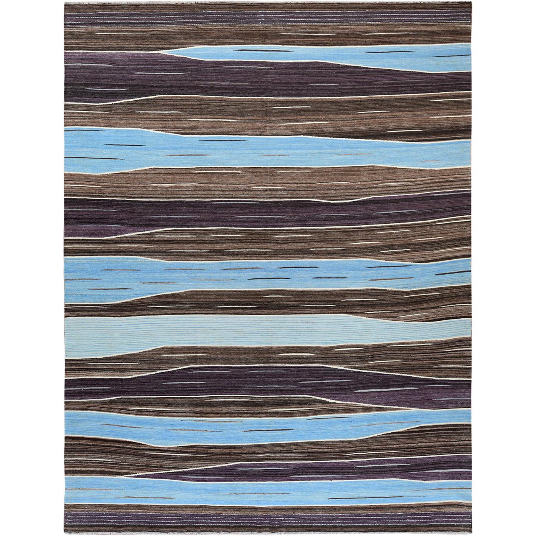 Modern & Contemporary Wool Hand-Woven Area Rug 10'5